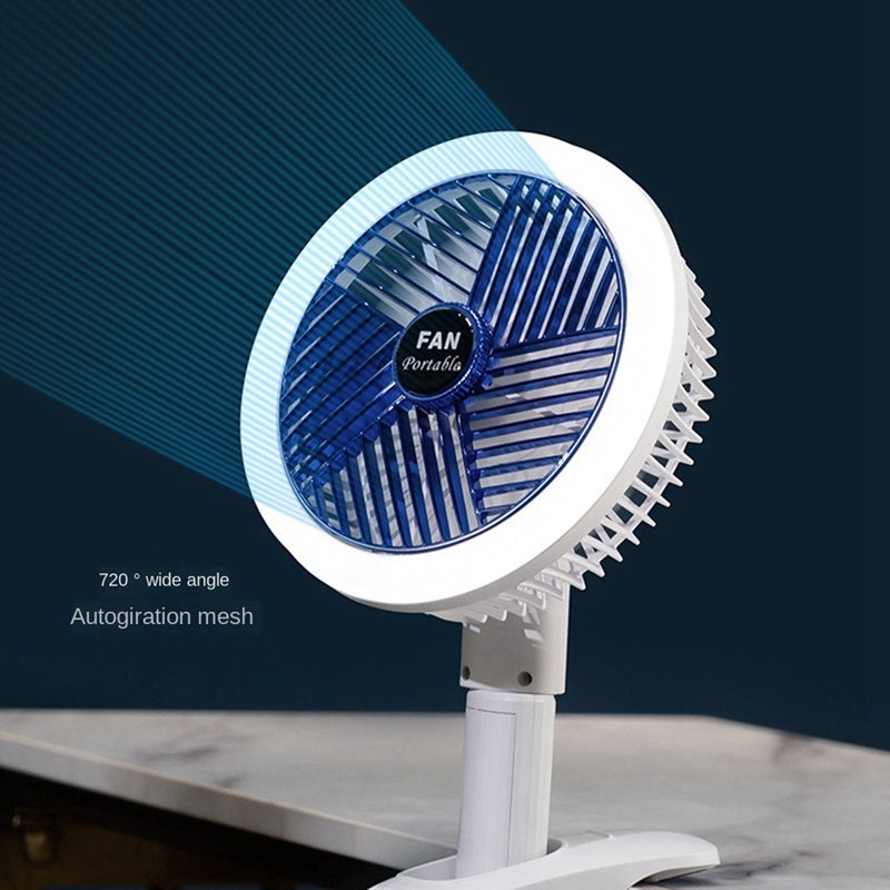 Desktop Electric Fan Clip Fan with Lamp / Wall Hanging Small Mute Fan