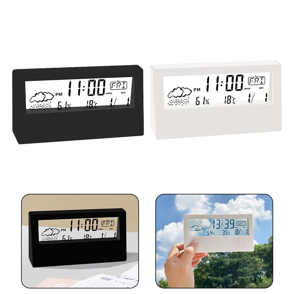LED Thermometer Thermo-Hygrometer With Alarm Clock