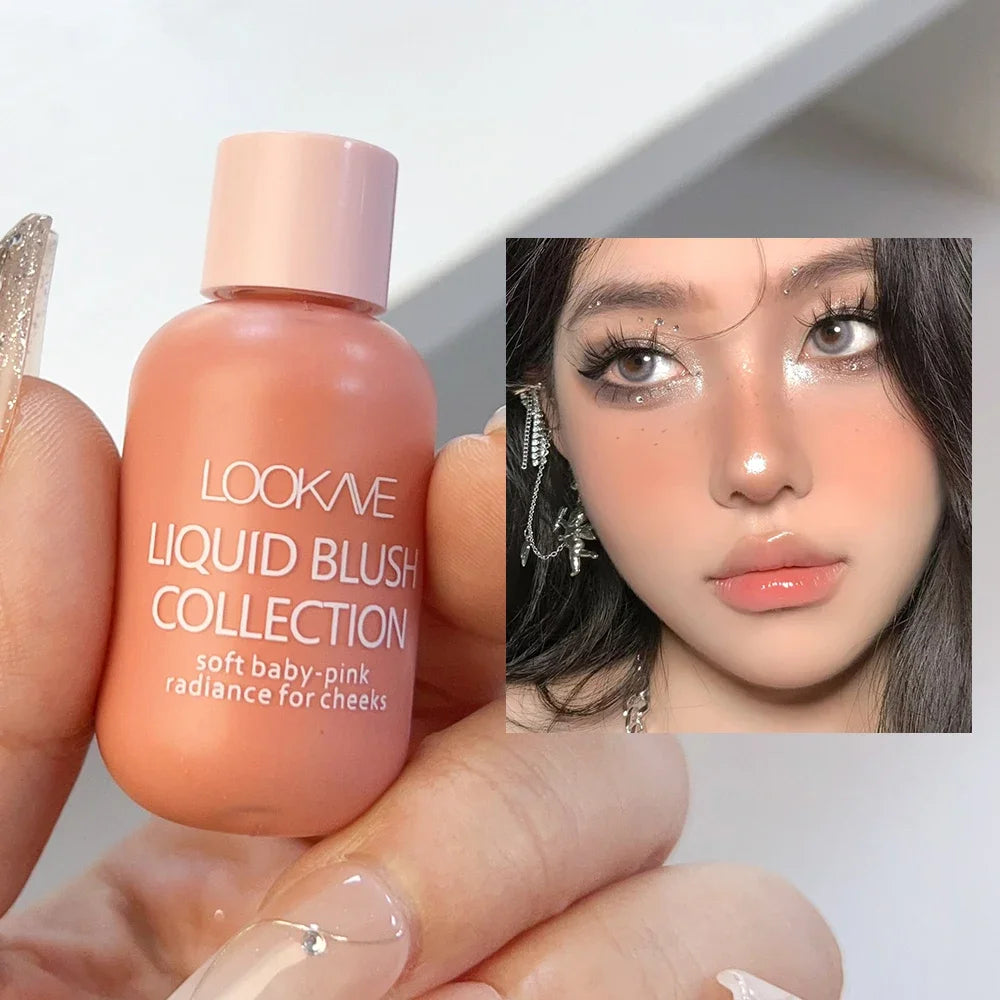 Peach Pink Liquid Blush Waterproof Velvet Natural Cheek Blush Makeup