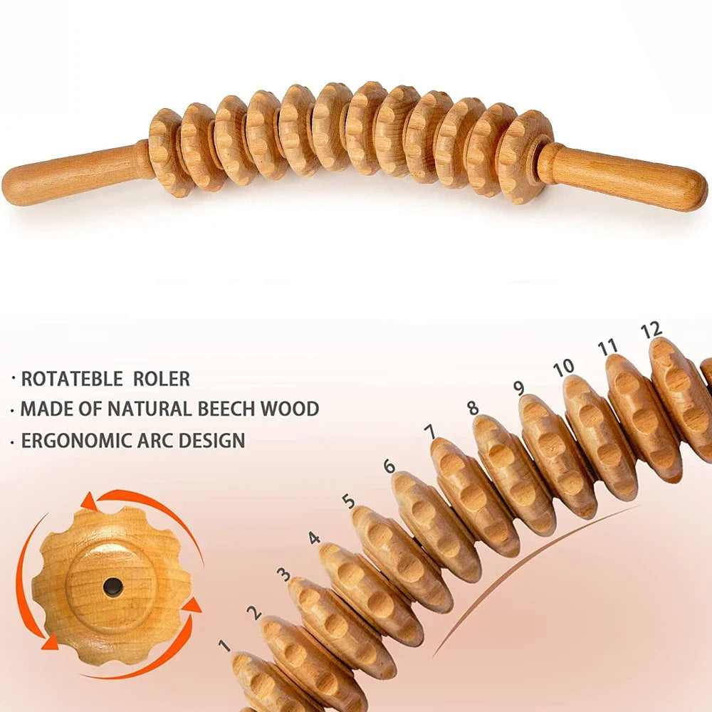 Wood Roller for Stomach Cellulite/ Therapy massager