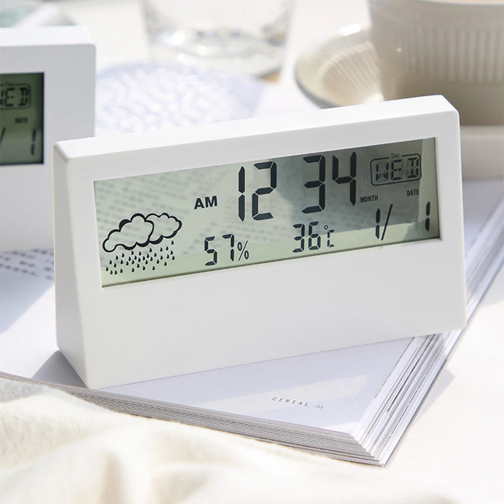 LED Thermometer Thermo-Hygrometer With Alarm Clock