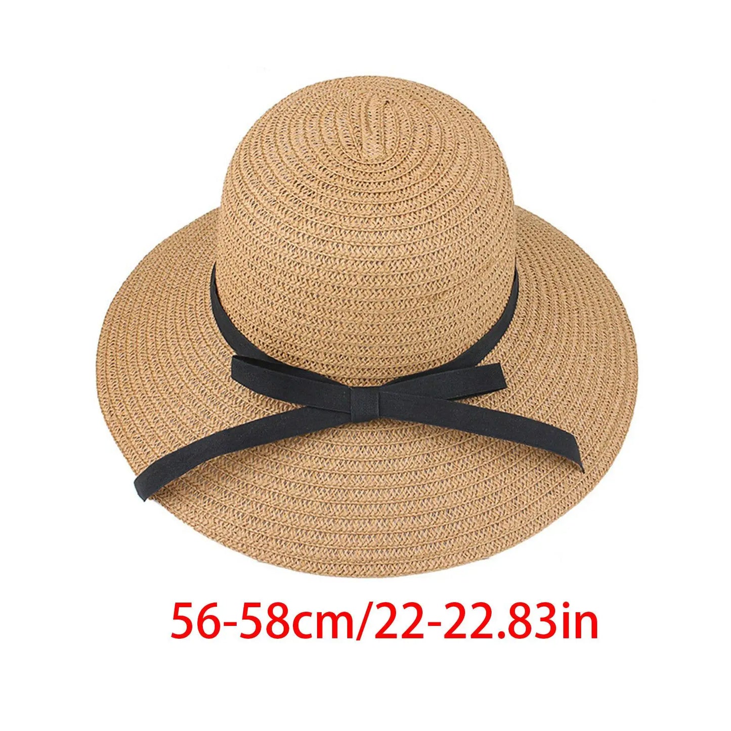 Summer Straw Hat Big Wide Brim Foldable