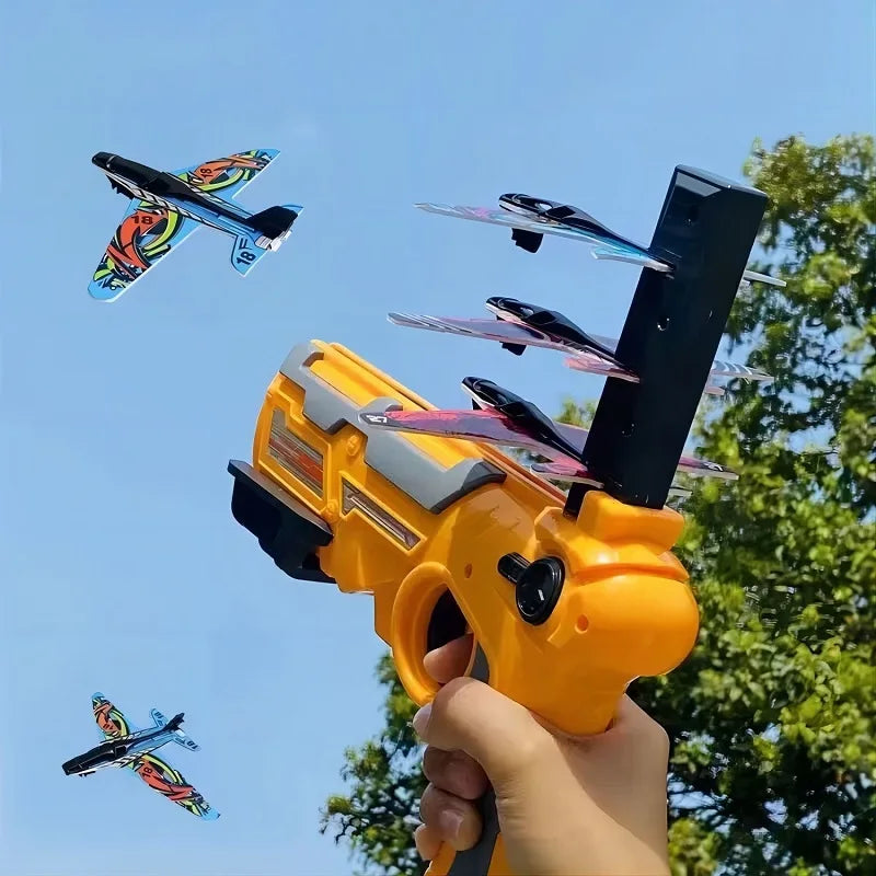 Airplane Launcher Toy Children Throwing Foam Plane