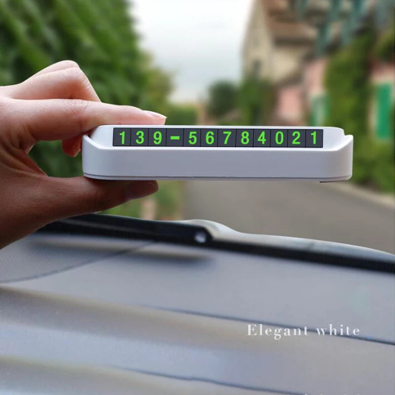 Car Phone Number Card Auto Temporary Parking Card Plate