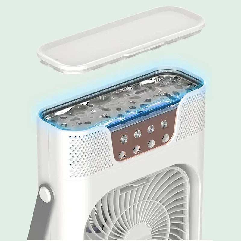 Portable LED Light Fan Air Conditioners USB Electric Fan