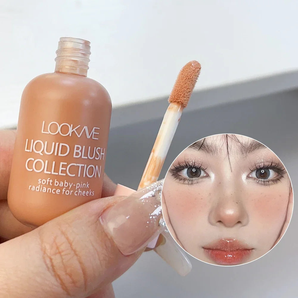 Peach Pink Liquid Blush Waterproof Velvet Natural Cheek Blush Makeup