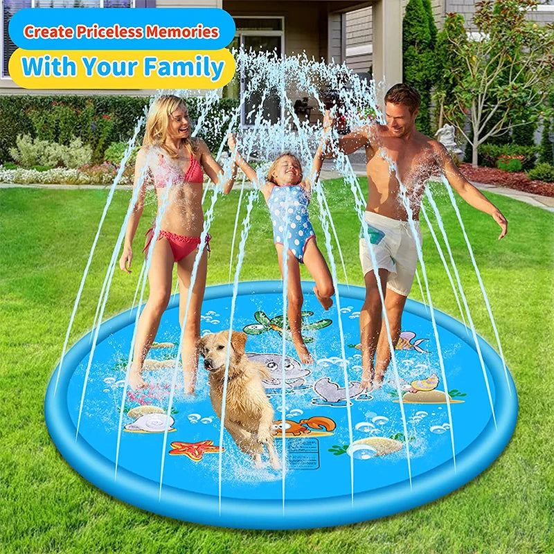 Children Play Water Mat Summer Beach Sprinkler Inflatable