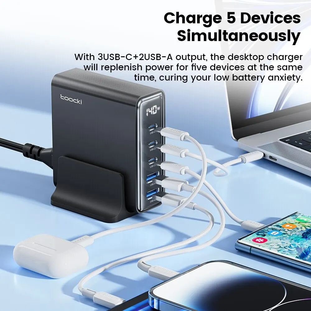 USB Charger 5in1 140W GaN
