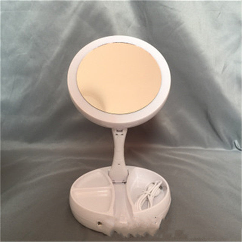 LED Makeup Mirror Folding Storage Makeup Mirror